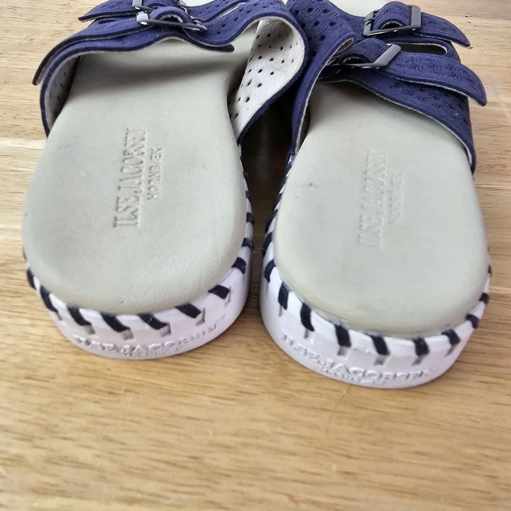 Ilse Jacobsen Tulip Purple 2‎ Buckle Sandals Womens EU 37 Size 7 Comfort Shoes